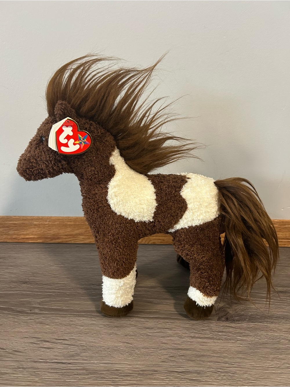 TY Beanie Buddy Brown & Cream Pony Plush 2006 “Thunderbolt”